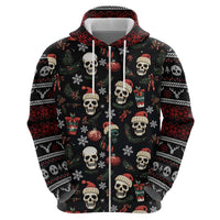 Skull Face Christmas Hoodie Xmas Holiday Patterns - Wonder Print Shop