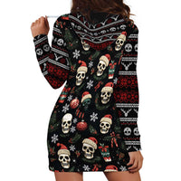 Skull Face Christmas Hoodie Dress Xmas Holiday Patterns - Wonder Print Shop