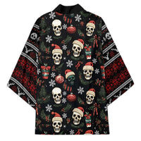 Skull Face Christmas Kimono Xmas Holiday Patterns - Wonder Print Shop