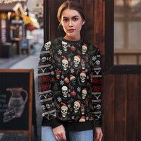 Skull Face Christmas Ugly Christmas Sweater Xmas Holiday Patterns - Wonder Print Shop