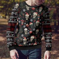 Skull Face Christmas Ugly Christmas Sweater Xmas Holiday Patterns - Wonder Print Shop