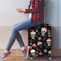 Skull Face Christmas Luggage Cover Xmas Holiday Patterns - Wonder Print Shop