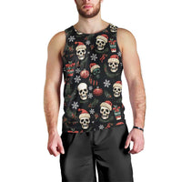 Skull Face Christmas Men Tank Top Xmas Holiday Patterns - Wonder Print Shop