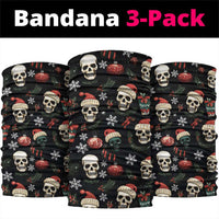 Skull Face Christmas Neck Gaiter Xmas Holiday Patterns - Wonder Print Shop