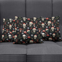 Skull Face Christmas Pillow Cover Xmas Holiday Patterns - Wonder Print Shop