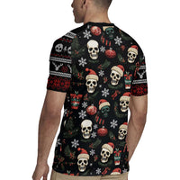 Skull Face Christmas Rugby Jersey Xmas Holiday Patterns - Wonder Print Shop