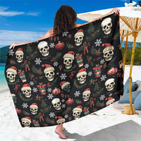 Skull Face Christmas Sarong Xmas Holiday Patterns - Wonder Print Shop