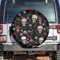 Skull Face Christmas Spare Tire Cover Xmas Holiday Patterns - Wonder Print Shop