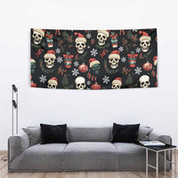 Skull Face Christmas Tapestry Xmas Holiday Patterns - Wonder Print Shop