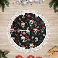 Skull Face Christmas Tree Skirt Xmas Holiday Patterns - Wonder Print Shop