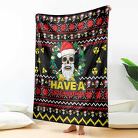 Skull Have A Rad Christmas Blanket Xmas Holiday Patterns - Wonder Print Shop