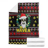 Skull Have A Rad Christmas Blanket Xmas Holiday Patterns - Wonder Print Shop