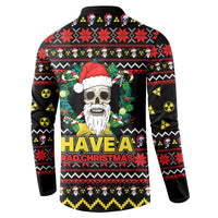 Skull Have A Rad Christmas Button Sweatshirt Xmas Holiday Patterns - Wonder Print Shop