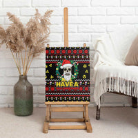 Skull Have A Rad Christmas Canvas Wall Art Xmas Holiday Patterns - Wonder Print Shop