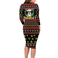 Skull Have A Rad Christmas Family Matching Long Sleeve Bodycon Dress and Hawaiian Shirt Xmas Holiday Patterns - Wonder Print Shop