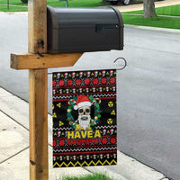 Skull Have A Rad Christmas Garden Flag Xmas Holiday Patterns - Wonder Print Shop