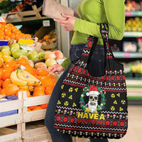 Skull Have A Rad Christmas Grocery Bag Xmas Holiday Patterns - Wonder Print Shop