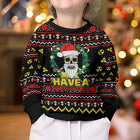 Skull Have A Rad Christmas Kid Ugly Christmas Sweater Xmas Holiday Patterns - Wonder Print Shop