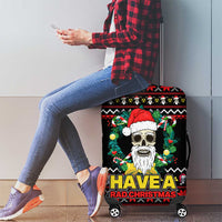 Skull Have A Rad Christmas Luggage Cover Xmas Holiday Patterns - Wonder Print Shop