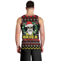 Skull Have A Rad Christmas Men Tank Top Xmas Holiday Patterns - Wonder Print Shop