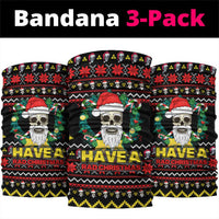 Skull Have A Rad Christmas Neck Gaiter Xmas Holiday Patterns - Wonder Print Shop