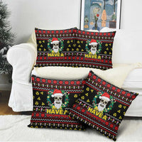 Skull Have A Rad Christmas Pillow Cover Xmas Holiday Patterns - Wonder Print Shop
