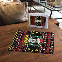Skull Have A Rad Christmas Puzzle Xmas Holiday Patterns - Wonder Print Shop