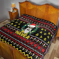 Skull Have A Rad Christmas Quilt Xmas Holiday Patterns - Wonder Print Shop