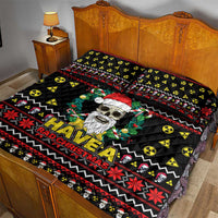 Skull Have A Rad Christmas Quilt Bed Set Xmas Holiday Patterns - Wonder Print Shop