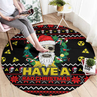 Skull Have A Rad Christmas Round Carpet Xmas Holiday Patterns - Wonder Print Shop