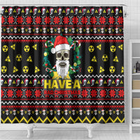 Skull Have A Rad Christmas Shower Curtain Xmas Holiday Patterns - Wonder Print Shop