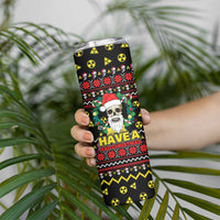 Skull Have A Rad Christmas Skinny Tumbler Xmas Holiday Patterns - Wonder Print Shop