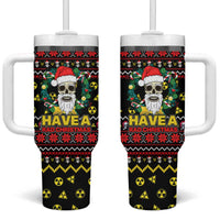 Skull Have A Rad Christmas Tumbler With Handle Xmas Holiday Patterns - Wonder Print Shop