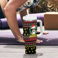 Skull Have A Rad Christmas Tumbler With Handle Xmas Holiday Patterns - Wonder Print Shop
