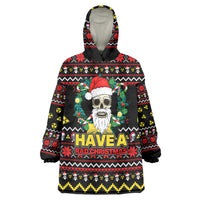 Skull Have A Rad Christmas Wearable Blanket Hoodie Xmas Holiday Patterns - Wonder Print Shop