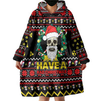 Skull Have A Rad Christmas Wearable Blanket Hoodie Xmas Holiday Patterns - Wonder Print Shop