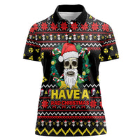 Skull Have A Rad Christmas Women Polo Shirt Xmas Holiday Patterns - Wonder Print Shop