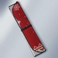 Guinea Bissau Christmas Auto Sun Shade with Santa Penguin Christmas Tree and Red Green Yellow Snowflake - Wonder Print Shop