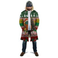 Guinea Bissau Christmas Cloak with Santa Penguin Christmas Tree and Red Green Yellow Snowflake - Wonder Print Shop