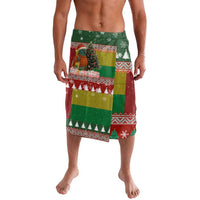 Guinea Bissau Christmas Lavalava with Santa Penguin Christmas Tree and Red Green Yellow Snowflake - Wonder Print Shop