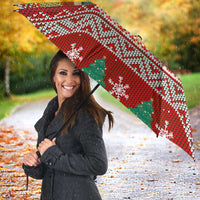 Guinea Bissau Christmas Umbrella with Santa Penguin Christmas Tree and Red Green Yellow Snowflake - Wonder Print Shop