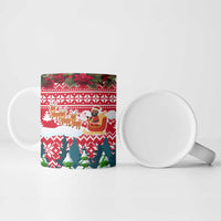 Guinea Bissau Christmas Ceramic Mug with Santa Sleigh Reindeer Forest and National Flag Design - Wonder Print Shop