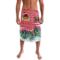 Guinea Bissau Christmas Lavalava with Santa Sleigh Reindeer Forest and National Flag Design - Wonder Print Shop