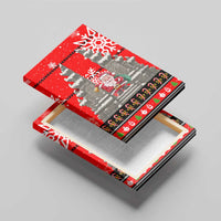 Indonesia Christmas Canvas Wall Art with Santa Temple Snowflakes and Red Candy Cane Pattern - Wonder Print Shop