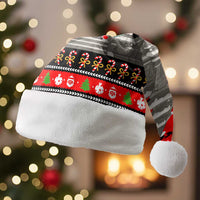 Indonesia Christmas Santa Hat with Santa Temple Snowflakes and Red Candy Cane Pattern - Wonder Print Shop