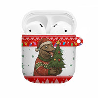 Indonesia Christmas AirPods Case with Komodo Dragon Santa Hat Christmas Tree and Red White Holiday - Wonder Print Shop