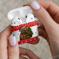 Indonesia Christmas AirPods Case with Komodo Dragon Santa Hat Christmas Tree and Red White Holiday - Wonder Print Shop