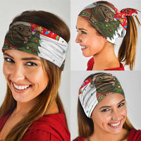 Indonesia Christmas Neck Gaiter with Komodo Dragon Santa Hat Christmas Tree and Red White Holiday - Wonder Print Shop
