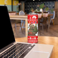 Indonesia Christmas Skinny Tumbler with Komodo Dragon Santa Hat Christmas Tree and Red White Holiday - Wonder Print Shop