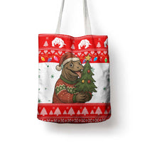 Indonesia Christmas Tote Bag with Komodo Dragon Santa Hat Christmas Tree and Red White Holiday - Wonder Print Shop